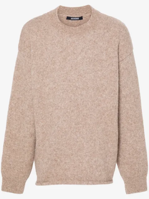 Jacquemus pull à logo en maille intarsia
