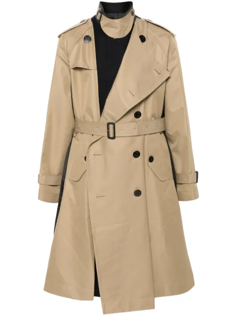 sacai manteau à design bicolore 