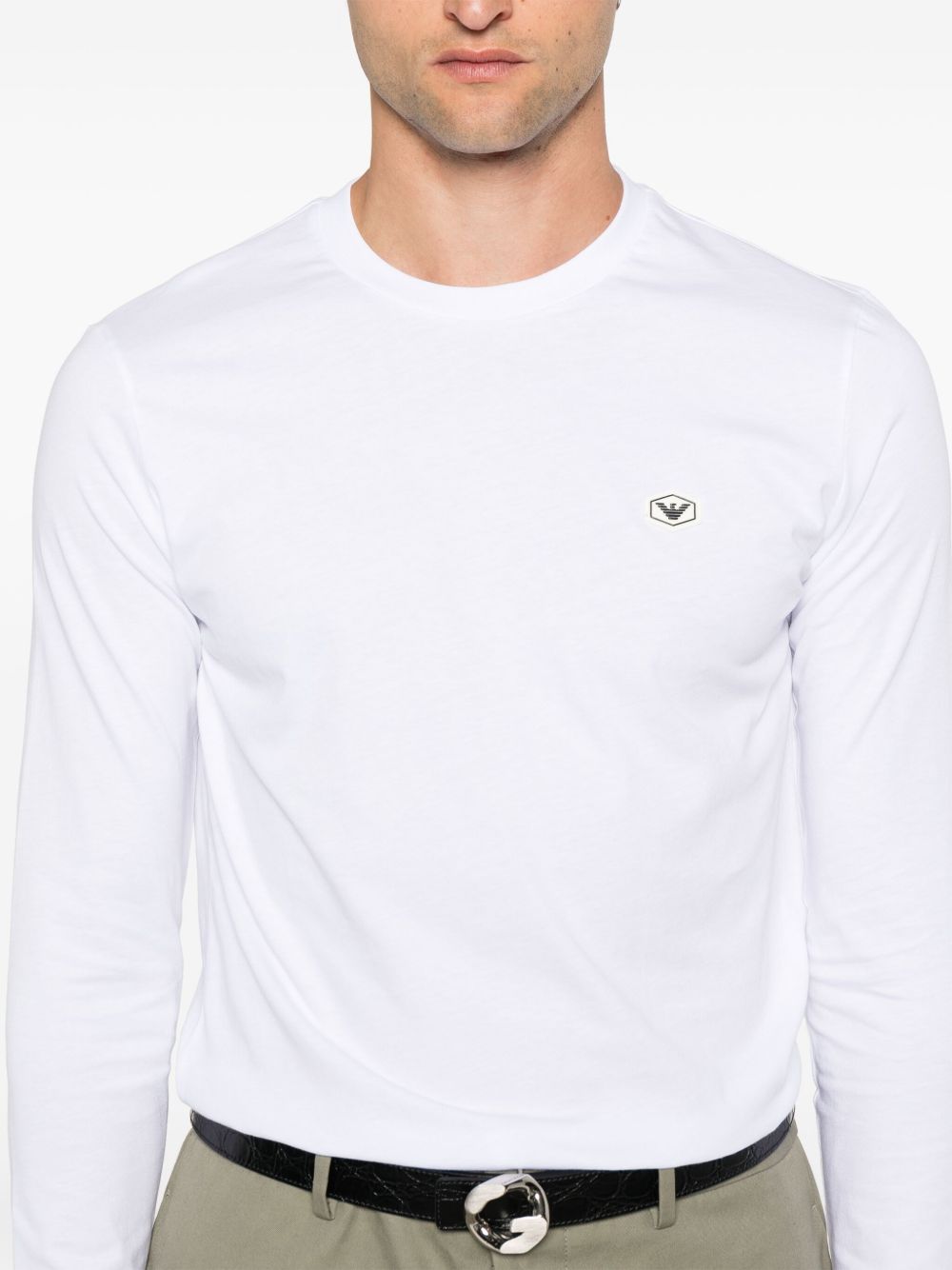 Emporio Armani logo-patch cotton T-shirt Men