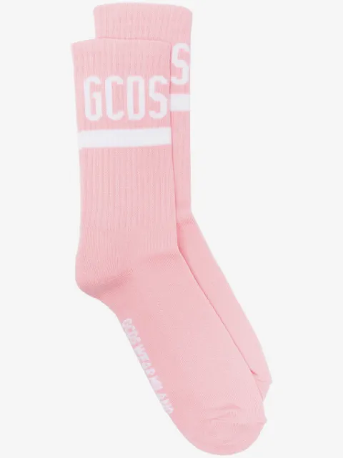 GCDS intarsia-logo crew socks