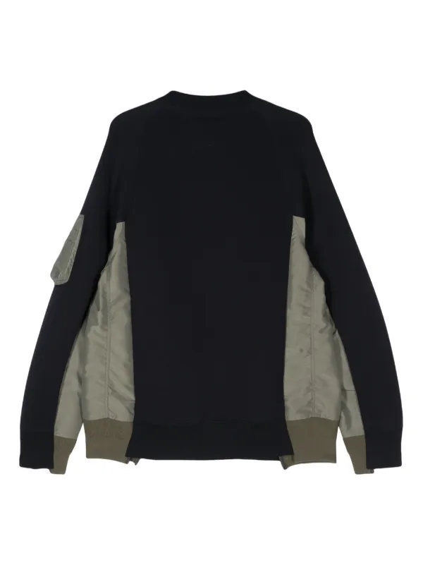 Sacai パネル スウェットシャツ | ブルー | FARFETCH JP