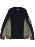 sacai panelled sweatshirt - Blue