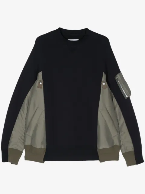 sacai panelled sweatshirt