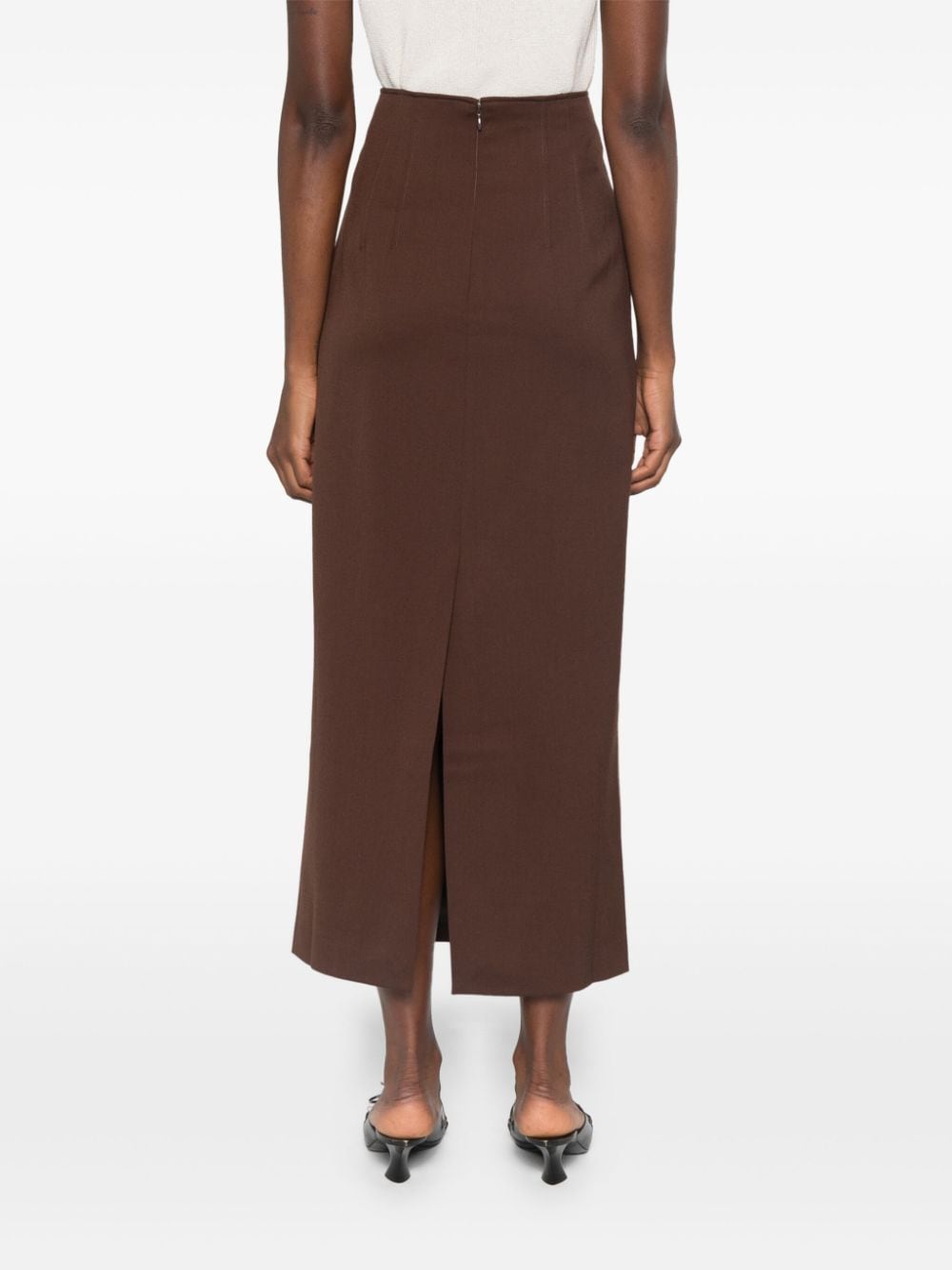 Shop The Andamane Shelby Maxi Skirt In Brown