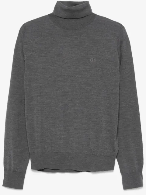 DSQUARED2 logo-embroidered turtleneck sweater