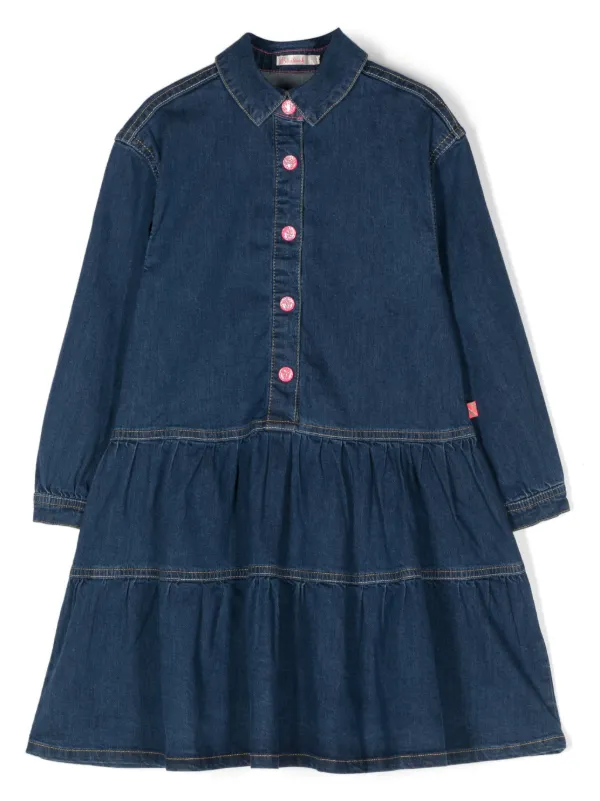 white christmas dresses Sau Lee Billie Denim Mini Dress in Blue