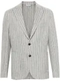 Manuel Ritz pinstripe single-breasted blazer - Grey