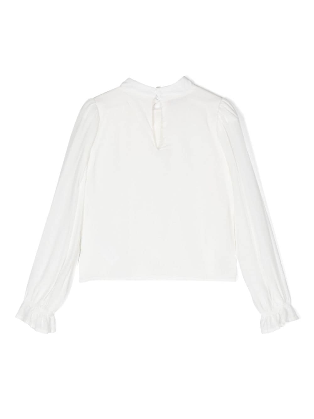 Miss Blumarine Blouse met logoplakkaat - Wit