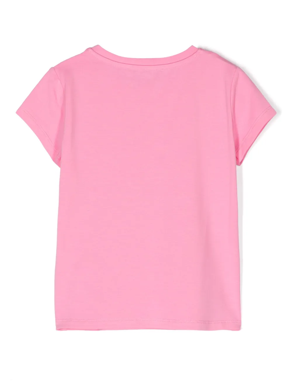 Miss Blumarine T-shirt met logo van stras - Roze