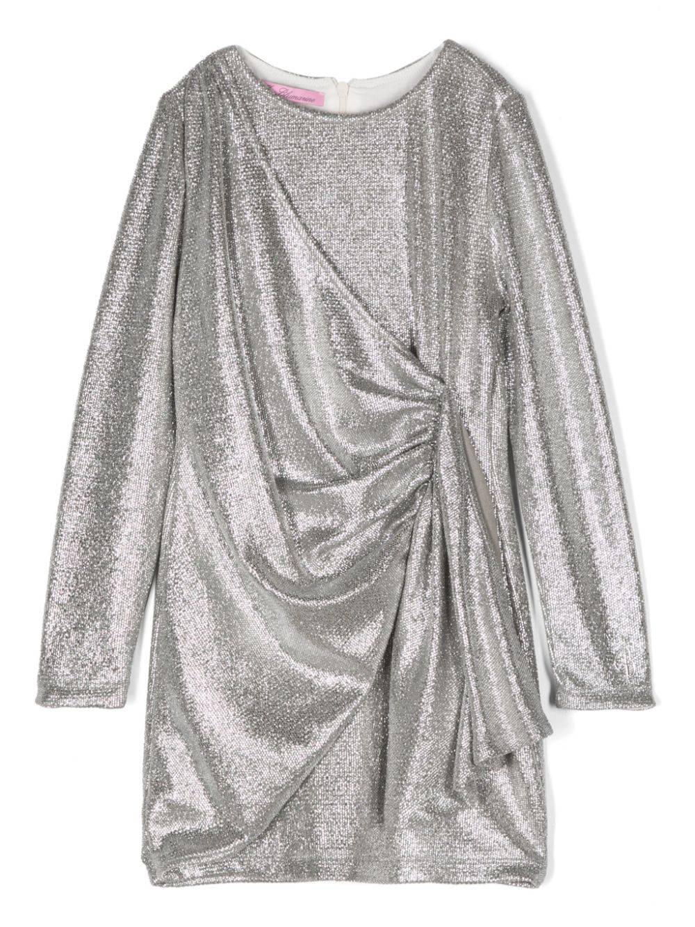 Miss Blumarine metallic-effect dress - Grey