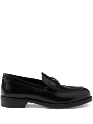 Prada レザーローファー | ブラック | FARFETCH JP Prada レザーローファー | ブラック | FARFETCH JP