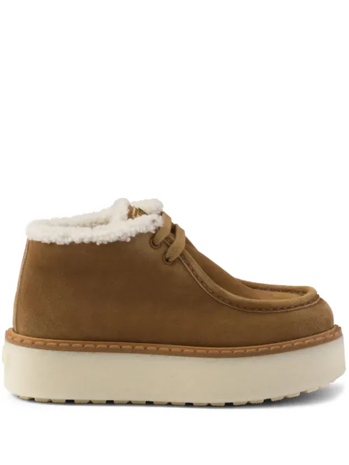 Prada bottines en daim - Marron - Prada - Modalova