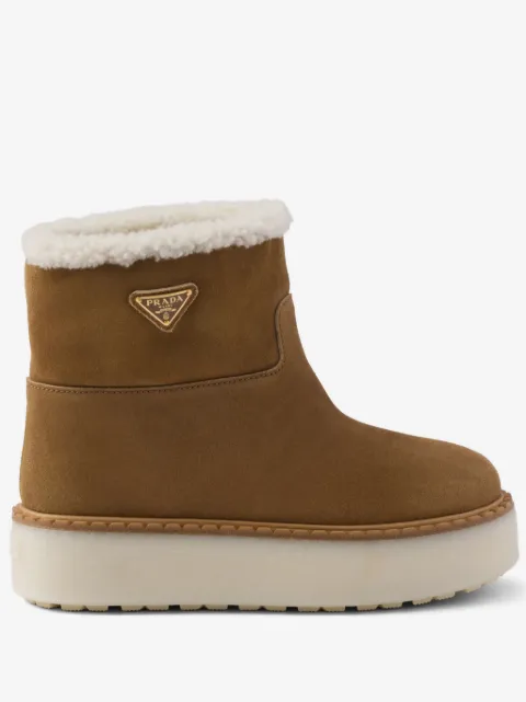 Prada suede booties