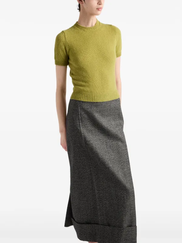 Prada - PRADA LOGO KNIT SWEATER | HBX - Globally Curated