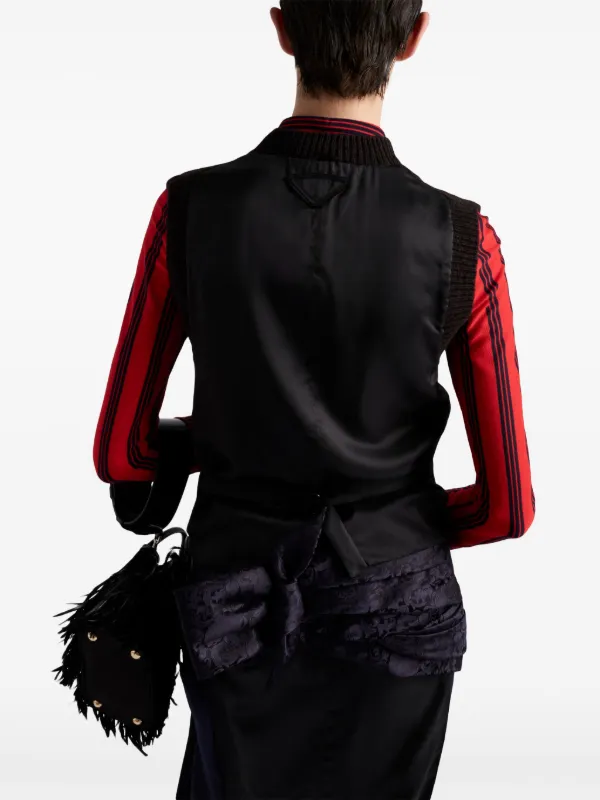 PRADA ウール ベスト おしゃれ【PRADA】ウールxカシミヤ ベスト