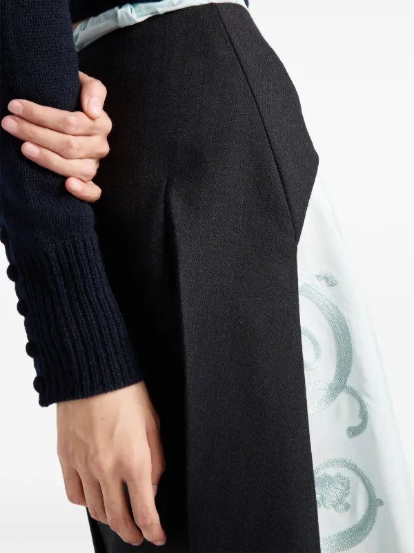 Prada デコンストラクテッド スカート | ブルー | FARFETCH JP