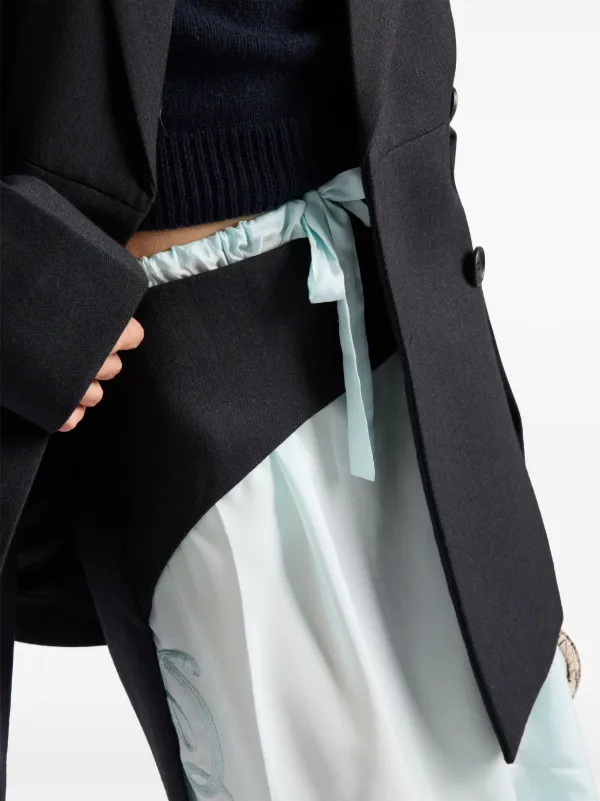 Prada デコンストラクテッド スカート | ブルー | FARFETCH JP