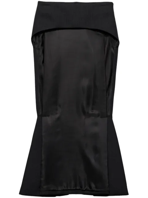 Prada deconstructed midi-skirt
