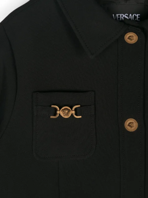 【送料&関税込】Versace Jacket With Medusa Button Versace Kids Medusa Head-buttons Jacket | Black | FARFETCH
