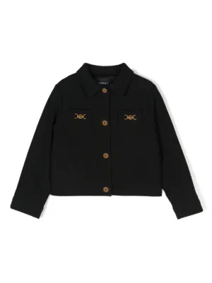 VERSACE☆キッズ ロゴ バーシティ ジャケット ブラック VERSACE☆キッズ ロゴ バーシティ ジャケット ブラック (VERSACE