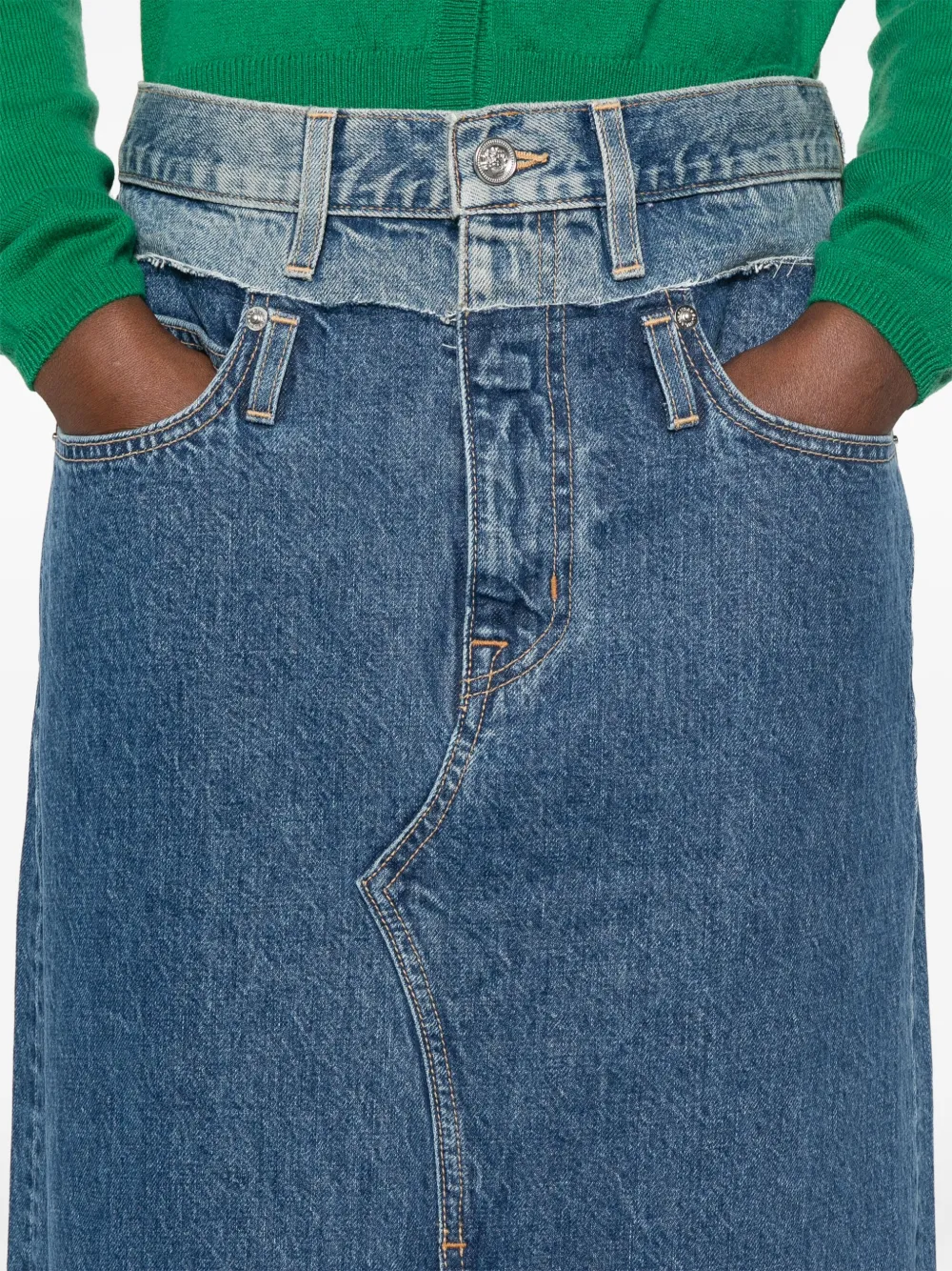 SLVRLAKE DENIM MAXI SKIRT