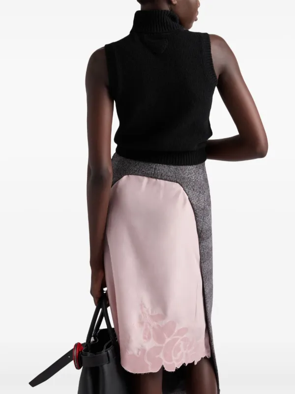 Prada roll-neck Cashmere Vest | Black | FARFETCH