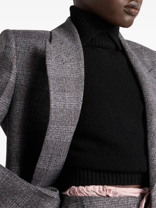 Prada roll-neck Cashmere Vest | Black | FARFETCH