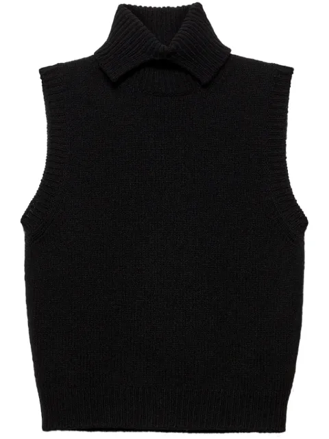Prada roll-neck cashmere vest