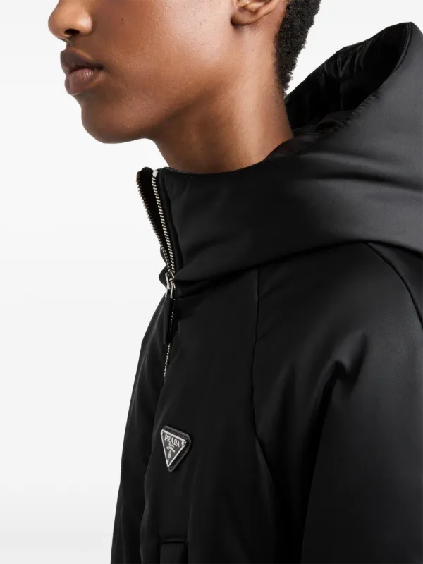 【関税&送料込】Prada Black Re-Nylon Padded Jacket Black Light Re-nylon Padded Jacket | PRADA