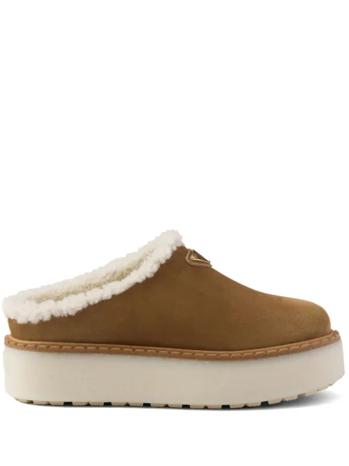 Mules à logo émaillé 50 mm - Prada - Modalova
