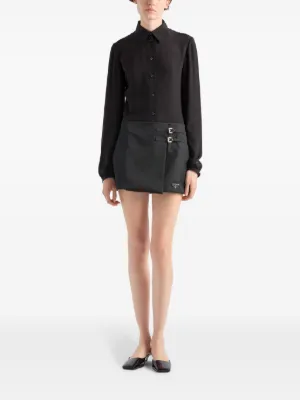 Prada ラップミニスカート | ブラック | FARFETCH JP