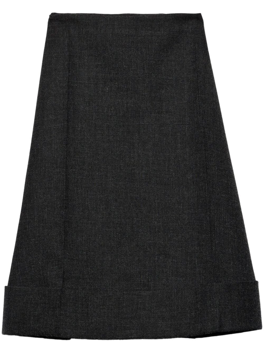 Shop Prada A-line Midi-skirt In Grey