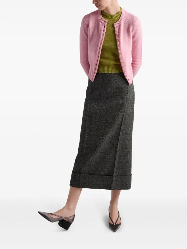 Prada A-line Maxi Skirt | Grey | FARFETCH