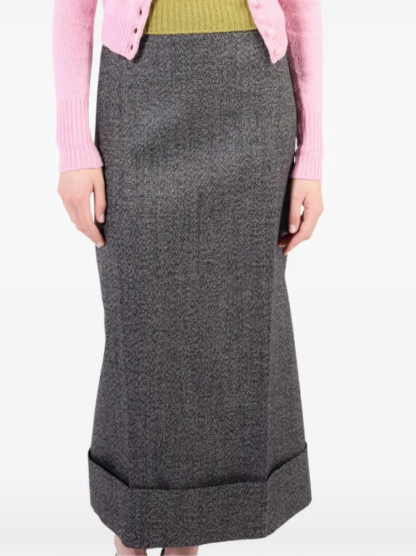 Prada A-line Maxi Skirt | Grey | FARFETCH
