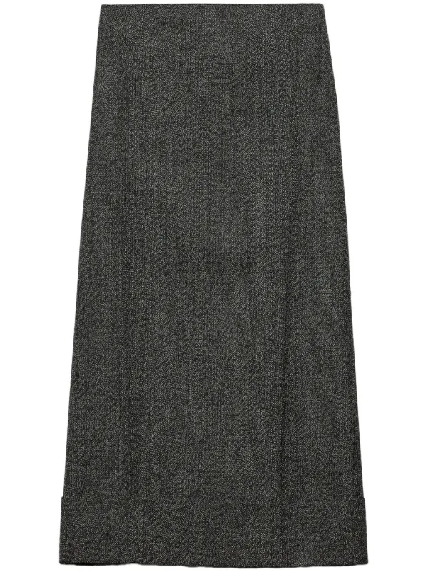Prada A-line Maxi Skirt | Grey | FARFETCH