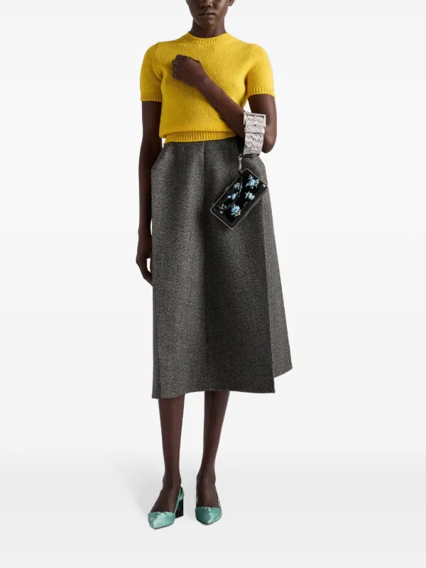Prada short-sleeve Cashmere Sweater | Yellow | FARFETCH