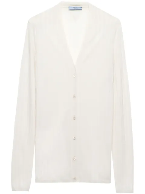 Prada ribbed cardigan