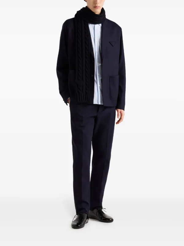 ジャケット Prada Single-Breasted Wool Jacket Prada single-breasted Wool Jacket | Blue | FARFETCH