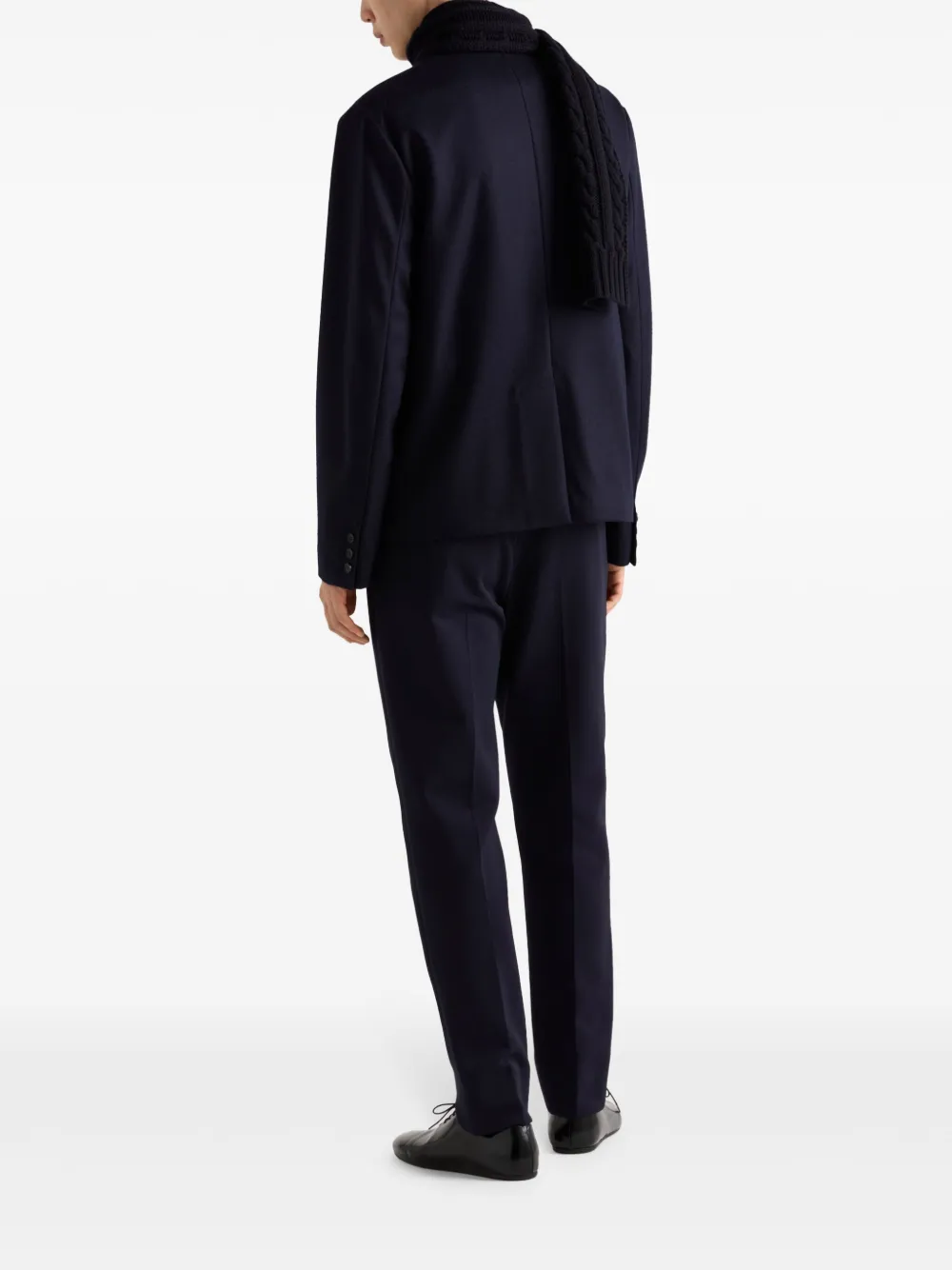 Prada wollen jack met enkele rij knopen Blauw