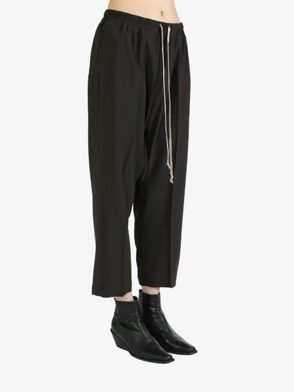 Rick Owens Cropped Drawstring Trousers | Brown | FARFETCH