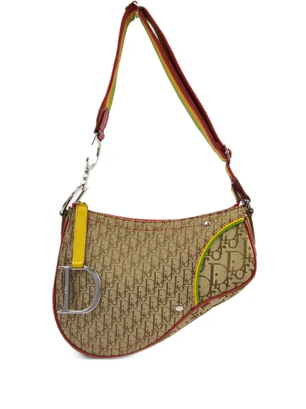 Christian Dior Pre-Owned 2004 Rasta Line Saddle Shoulder Bag Neutrals  FARFETCH TR