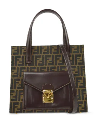 Fendi Pre-Owned 1990-2000s ズッカ 2way ハンドバッグ | ブラウン