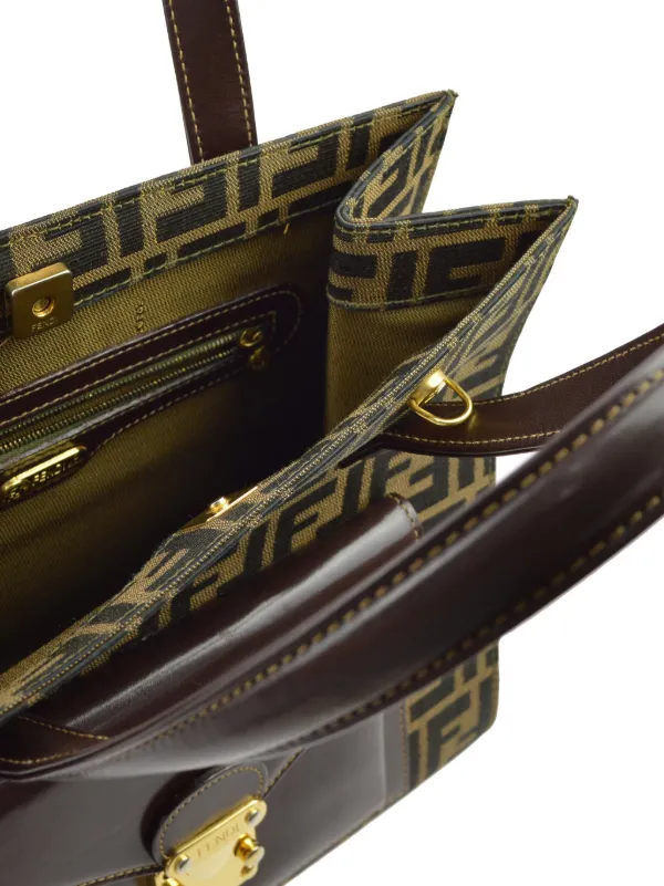 Fendi Pre-Owned 1990-2000s Zucca two-way Handbag | Brown | FARFETCH