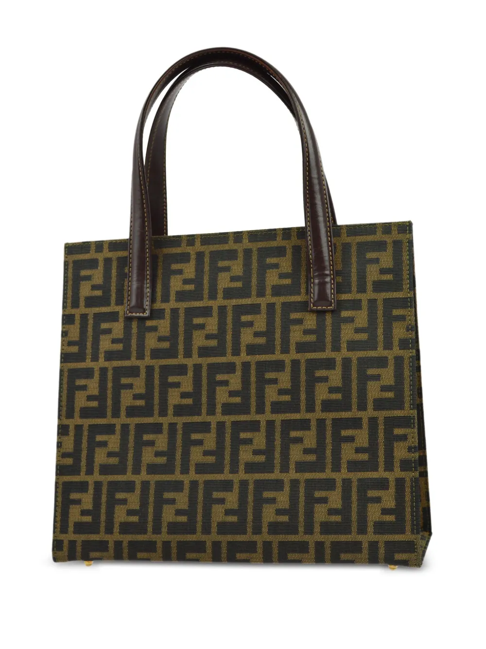 Fendi Pre Owned Borsa Tote Zucca two way Pre owned Anni 90 2000 Marrone FARFETCH IT