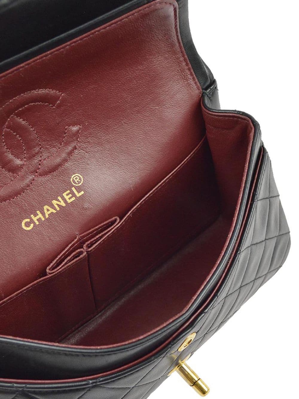 Pre-owned Chanel Classic Double Flap 小号单肩包（1992年典藏款） In Black