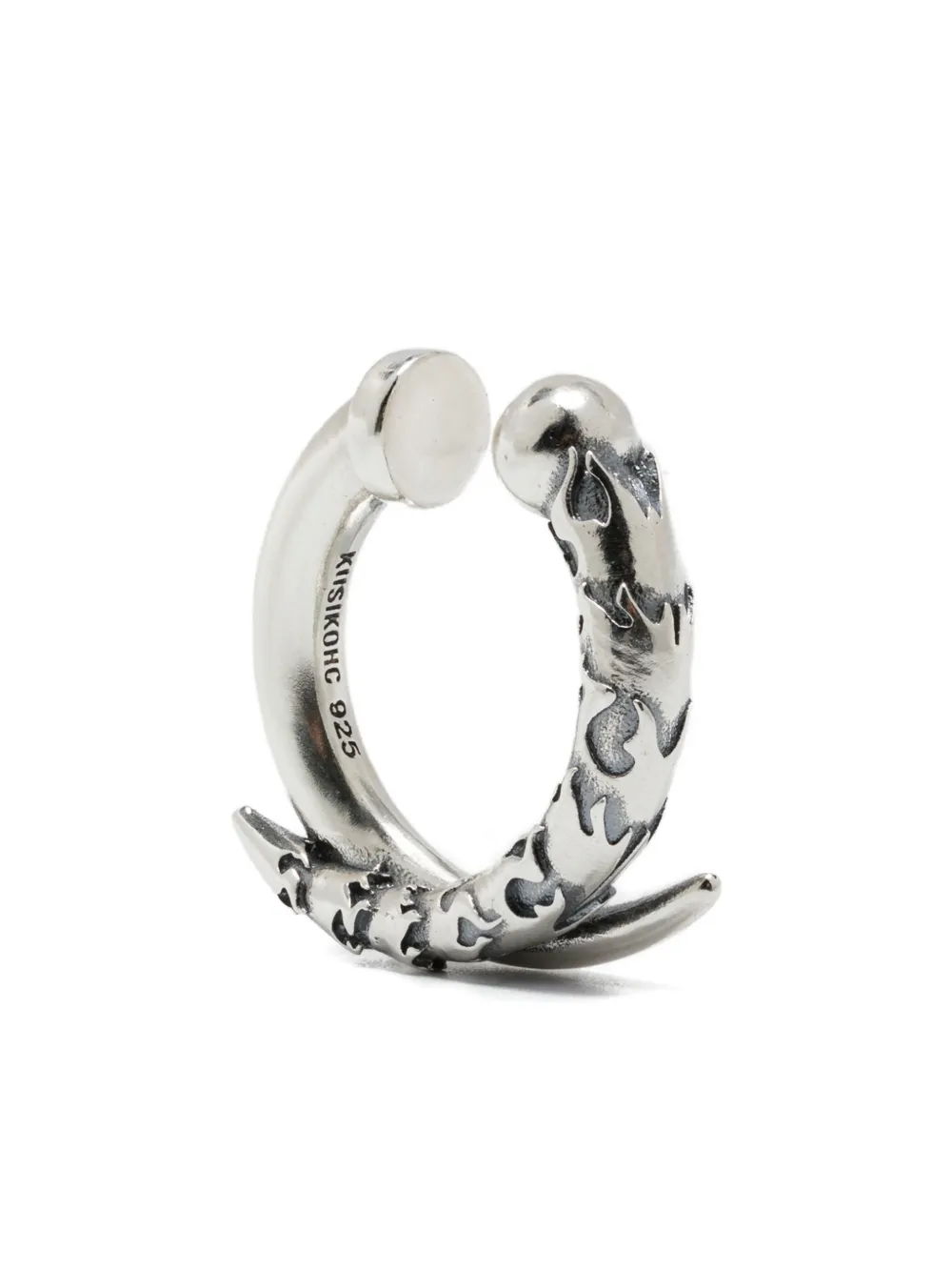 KUSIKOHC textured claw ear cuff | Silver | Image 1