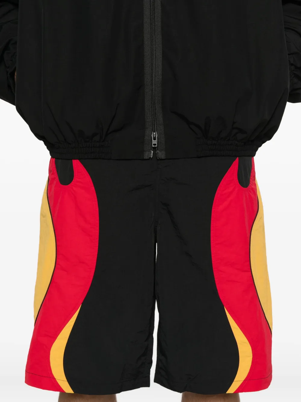 Kusikohc Rider Flame-print Shorts In Multi