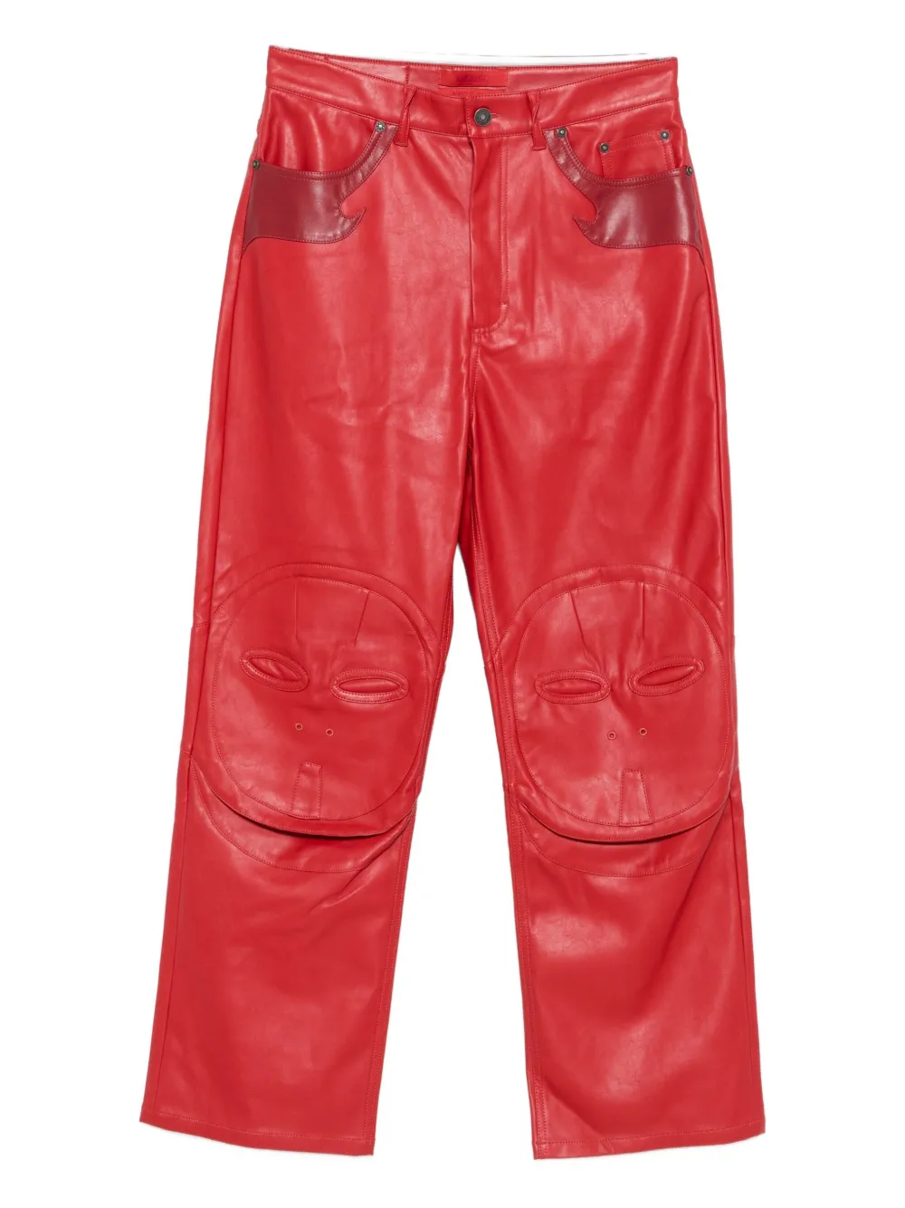 Kusikohc Mask-pocket Trousers In Red