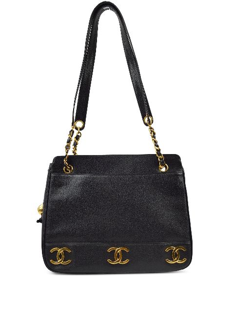 HOT SALE CHANEL 1995 Triple CC tote bag Women