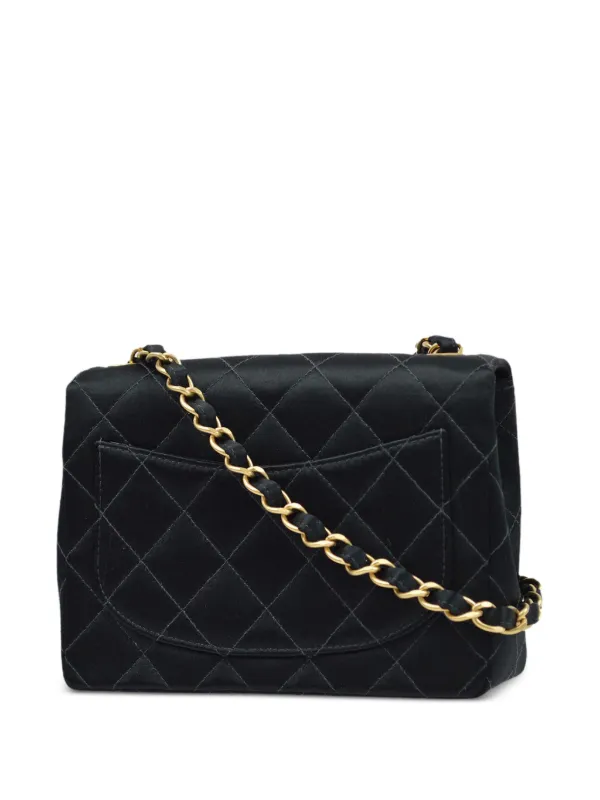 CHANEL Pre-Owned 2002-2003 Lambskin Contrast Square Stitch